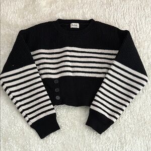 Black and White Striped Sweater